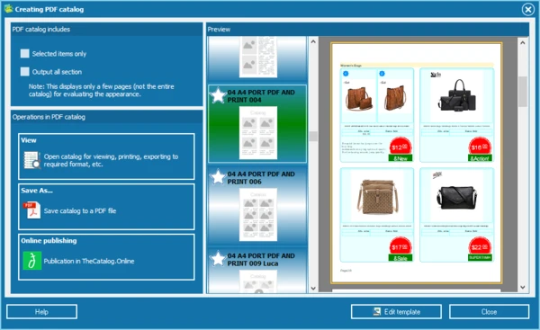 An open product catalog on a desk.