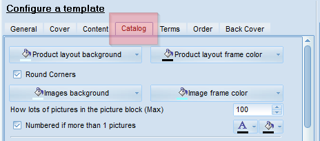 Configure catalog page template