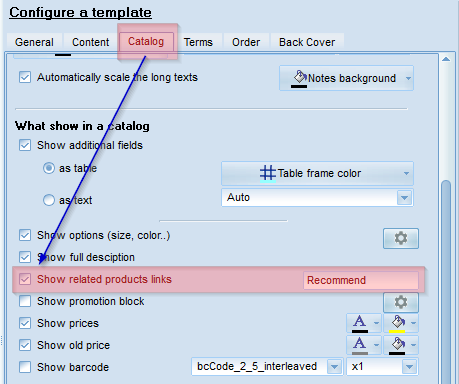 Turn on links in the template of line sheet maker