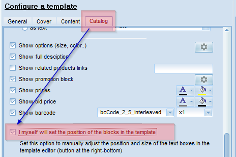 Turn on configuration of catalog templates
