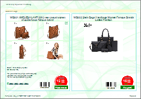 Product catalog template - 2 products / 1 page - landscape