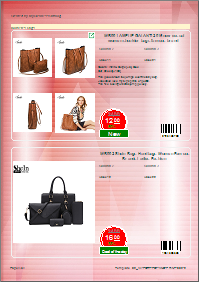 Product catalog template - 2 products / 1 page  - red style