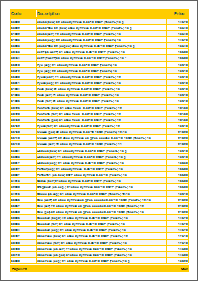 Template pricelist yellow theme