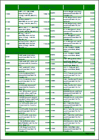 Price list template in grey theme, two columns