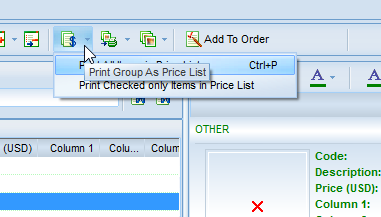 customer's catalog - print price list