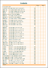 PDF catalogue  - content table in document