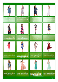 PDF catalog - Dark Green style, 16 items per page