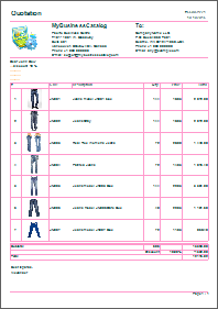 Make quotation - example with images - 2