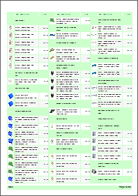 Price list example, light green color template