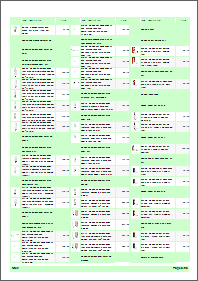 Electric green style, 3 cols. with images