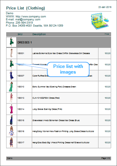 Price list template: How to make a product price list: review of templates