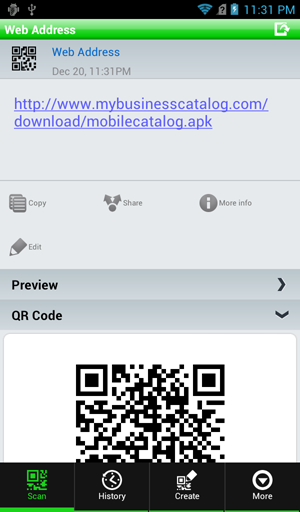 Scan link to app