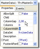 Setting columns value