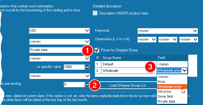 Select columns for groups