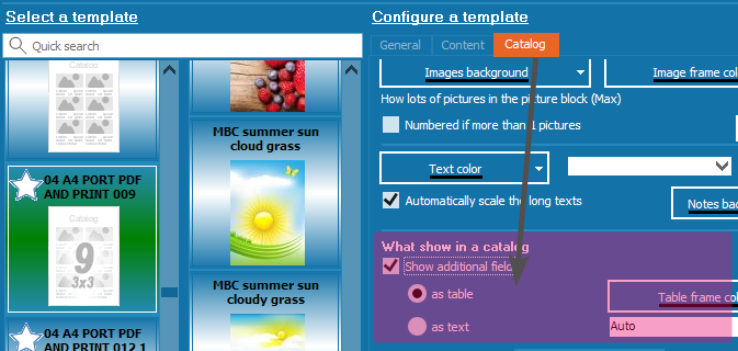 How to show the additional fields in the PDF catalog template