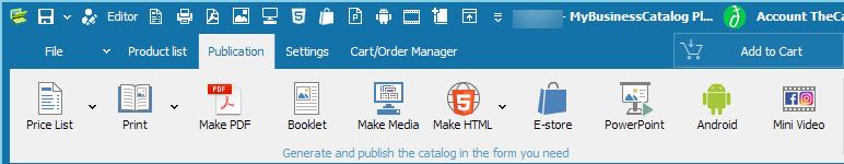 Catalogue publishing