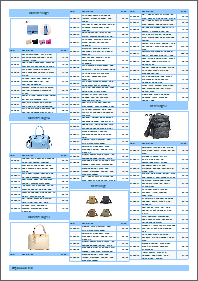 Пример шаблона прайс-листа с группировкой, картинки групп
