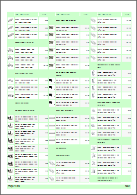 Пример прайс листа три колонки с картинками, светло-зеленая гамма